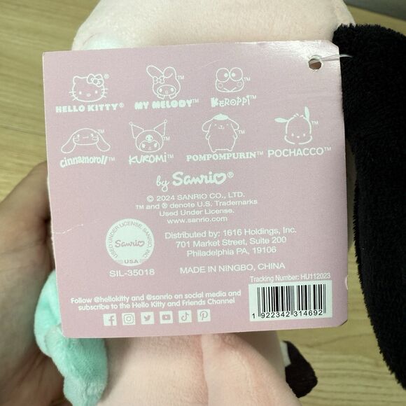 Sanrio Hello Kitty & Friends Holiday POCHACCO Bunny Suit 8" Plush Authentic Gift - Picture 7 of 8